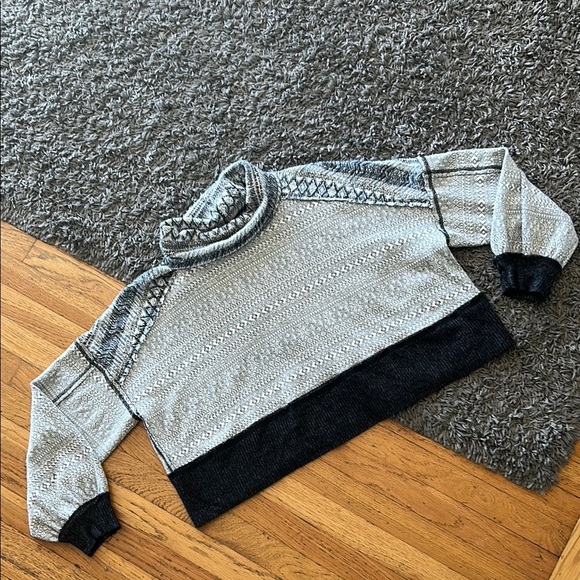 We The Free People Small At Lodge Turtleneck Sweater Pullover Nordic Gray XS - Picture 2 of 13